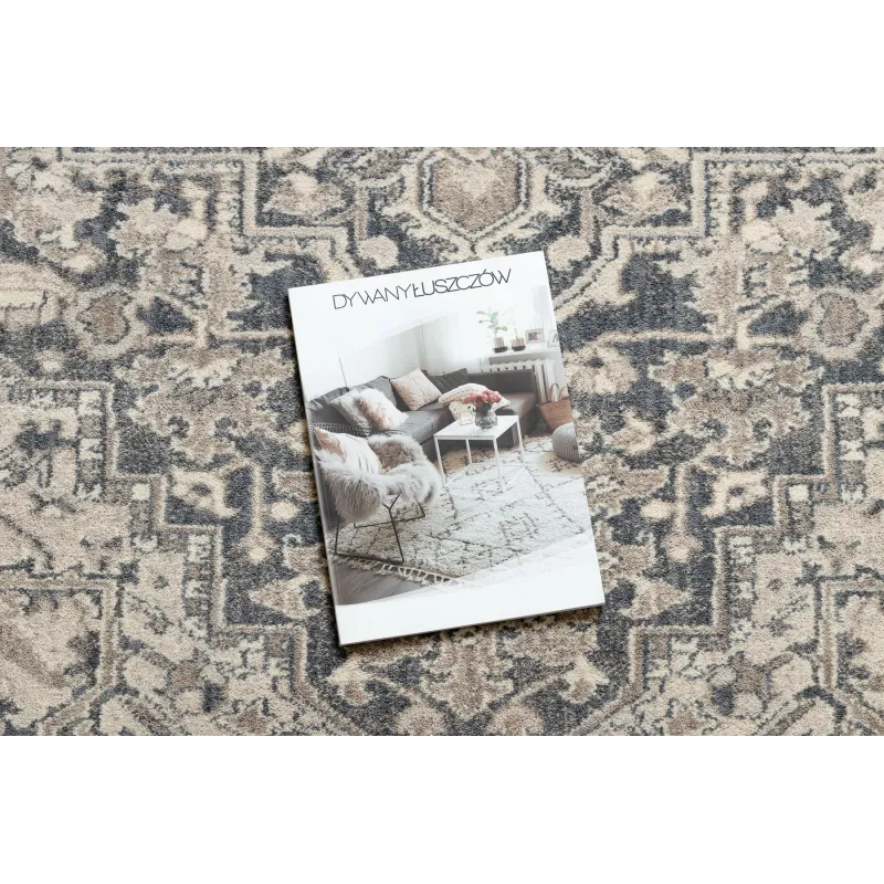 LEGEND 468 Wool Rug Grey Rosette
