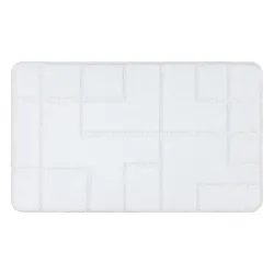 SUPREME LINES bathroom rug lines, non-slip, soft - white