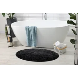 SYNERGY Glamour Circle Bath Rug Black