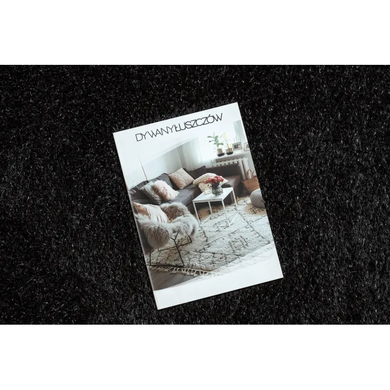 SYNERGY Glamour Circle Bath Rug Black