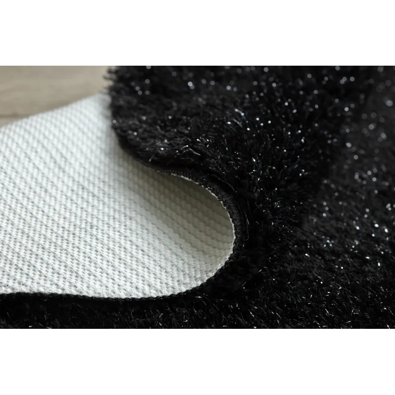 SYNERGY Glamour Circle Bath Rug Black