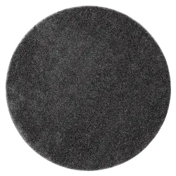SYNERGY bathroom rug circle glamour, anti-slip, soft - lurex gray
