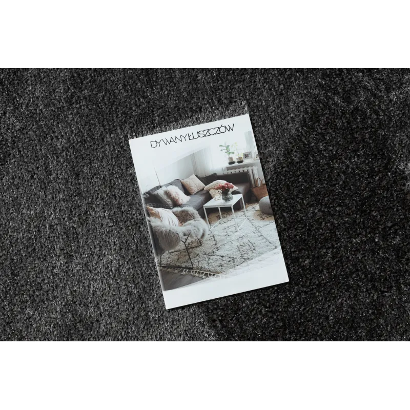 SYNERGY Glamour Circle Bath Rug Grey