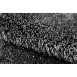 SYNERGY Glamour Circle Bath Rug Grey