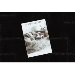 SUPREME LINES Round Bathroom Rug Black