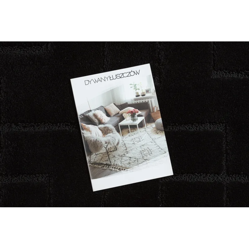 SUPREME LINES Round Bathroom Rug Black