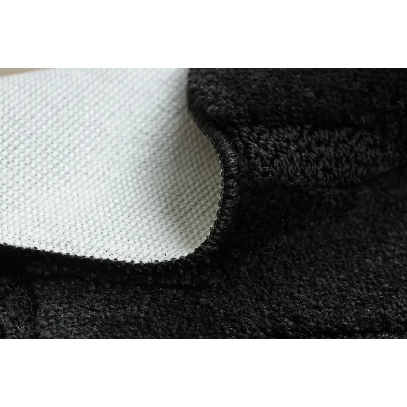 SUPREME LINES Round Bathroom Rug Black