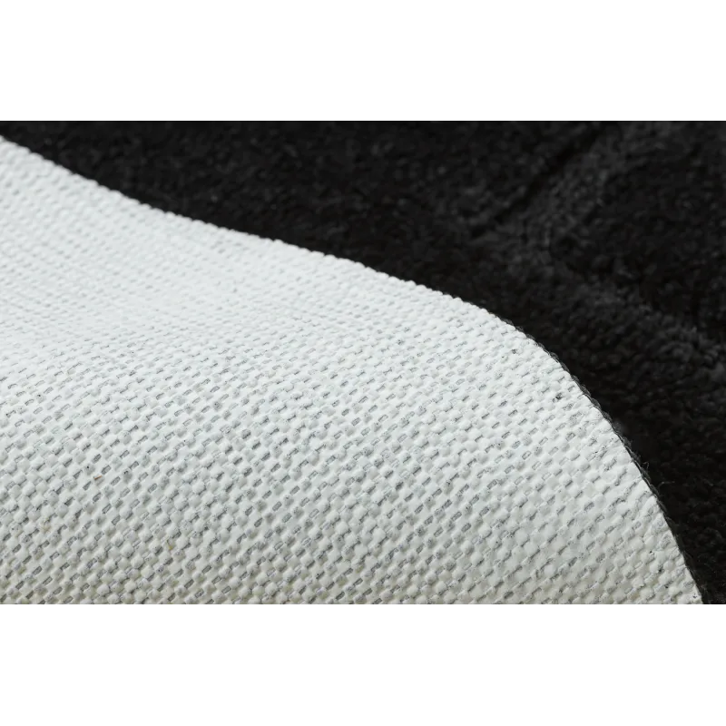 SUPREME LINES Round Bathroom Rug Black