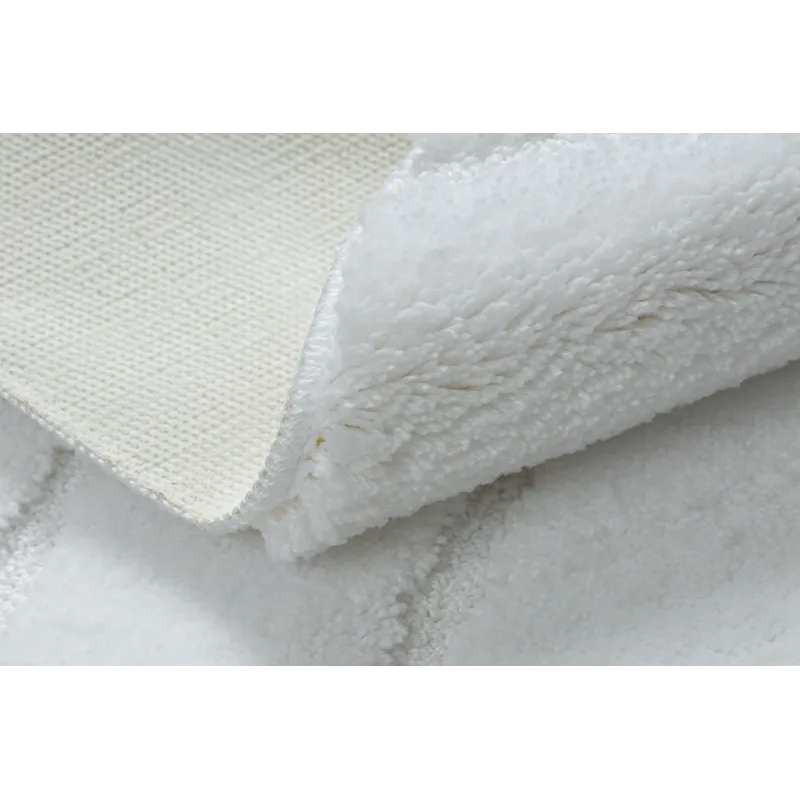 SUPREME Round Bathroom Rug LINES White