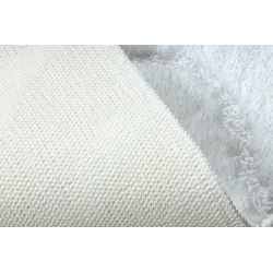 SUPREME Bathroom Round Rug White WAVES