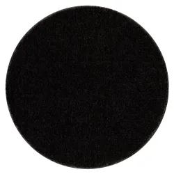 SANTA bathroom rug round solid, non-slip, soft - black