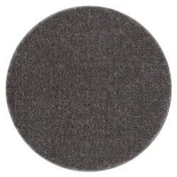 SANTA bathroom rug round solid, non-slip, soft - grey