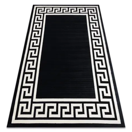 PEARL 51327H black exclusive rug with Greek design and structured texture