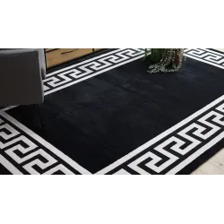 Black PEARL rug with elegant Greek design and stylish appeal
