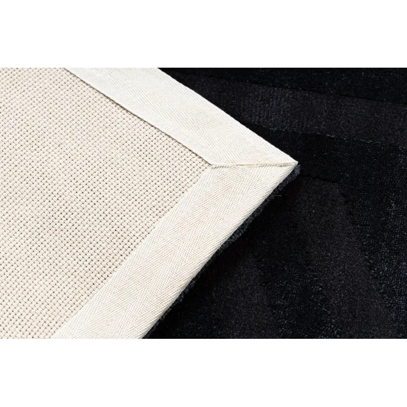 Black rug PEARL 51326E for garden or terrace, weather-resistant