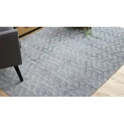 Stylish gray rug PEARL 51320D, perfect for your living room