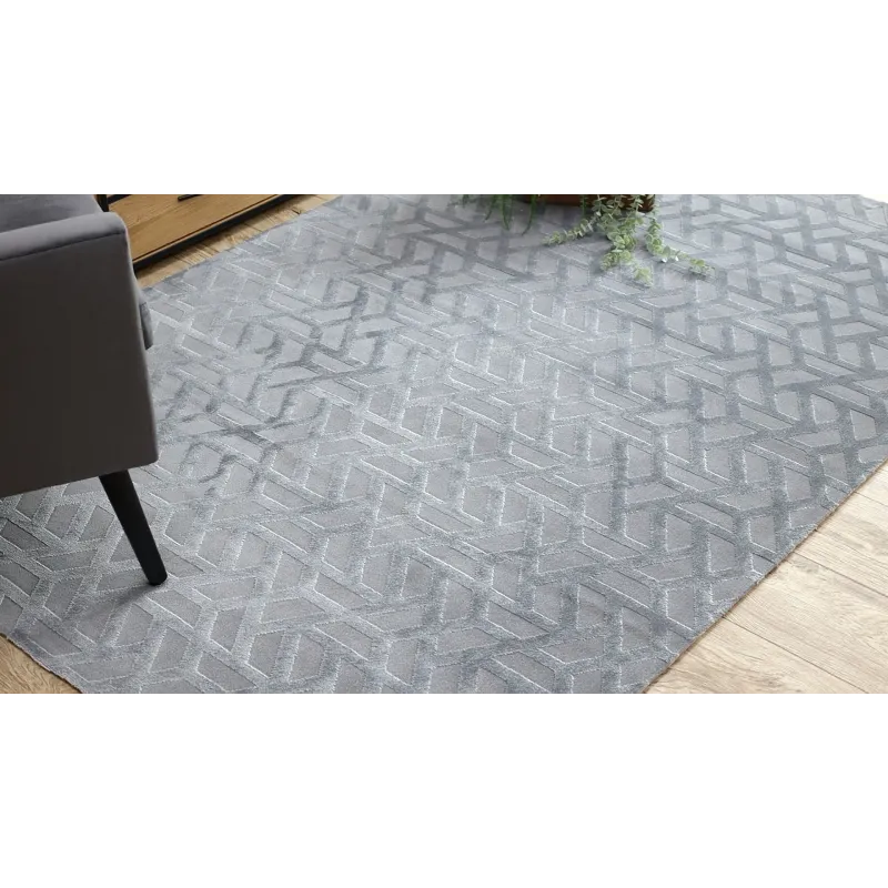 Stylish gray rug PEARL 51320D, perfect for your living room
