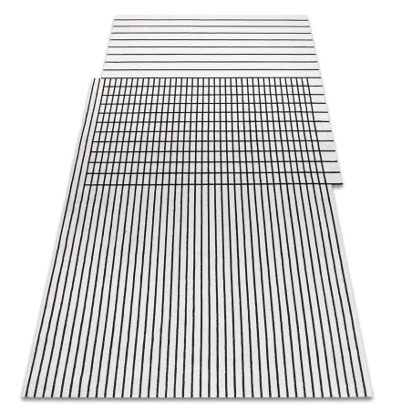 Exclusive PEARL 51333K rug in cream and black, geometric design