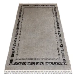 AMOUR 53098A Beige Black Patterned Rug
