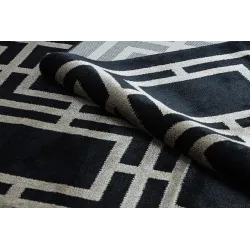 Black rug AMOUR 53078B with a modern pattern for an elegant space