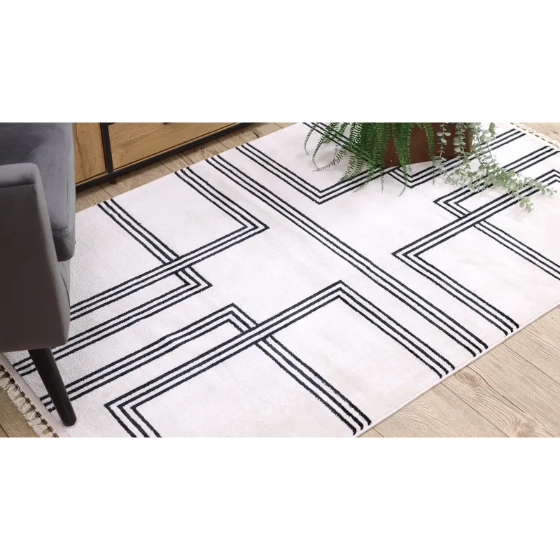 Elegant AMOUR 53091C cream rug, perfect for the living room