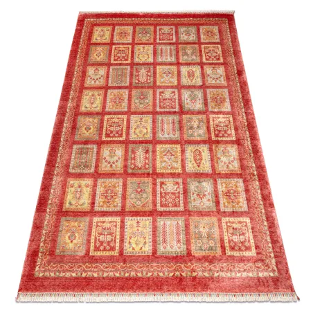 HERIZ A0985A Oriental rug with a bordeaux frame, exclusive and stylish