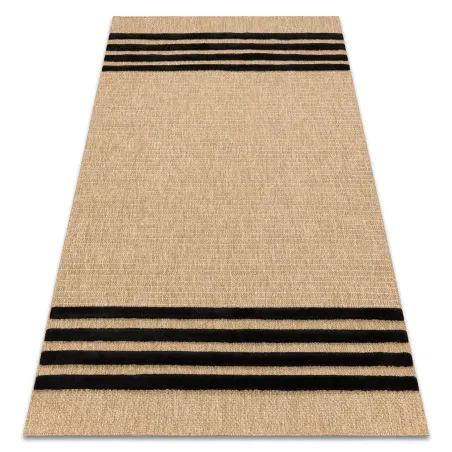 SPARK 0689 Beige geometric rug, made of sisal, structured design