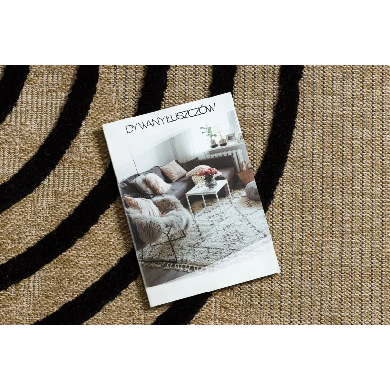 SPARK 0688 beige and black rug, geometric design for contemporary decor