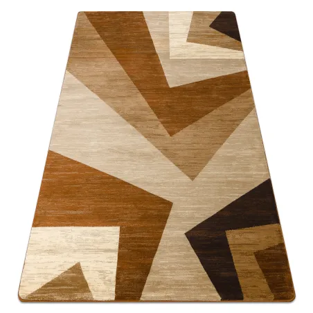 ROYAL G2095 geometric rug in beige and brown, classic carpet design