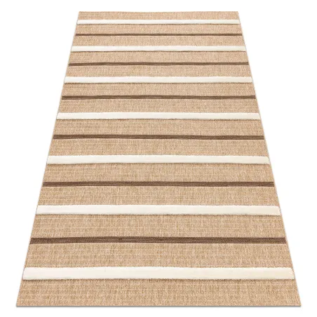 Sisal flat weave rug in beige and cream tones, perfect for living spaces