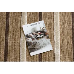 Stylish rug with beige lines, perfect for contemporary interiors