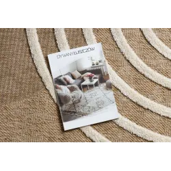 Beige geometric rug SPARK 0688A, stylish design for contemporary spaces