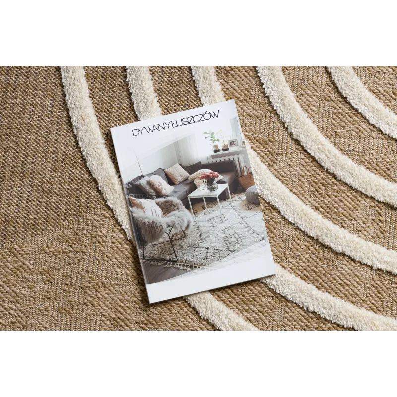 Beige geometric rug SPARK 0688A, stylish design for contemporary spaces