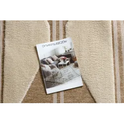 Stylish beige triangle rug, perfect for modern interiors