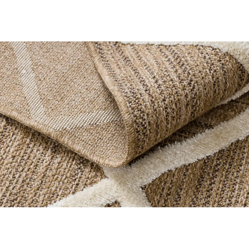 Practical beige rug for living room, made of sisal