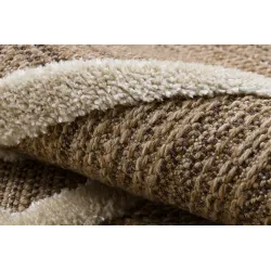 Elegant beige and cream patterned sisal rug