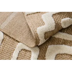 Living room rug in beige, made of sisal, perfect for everyday use
