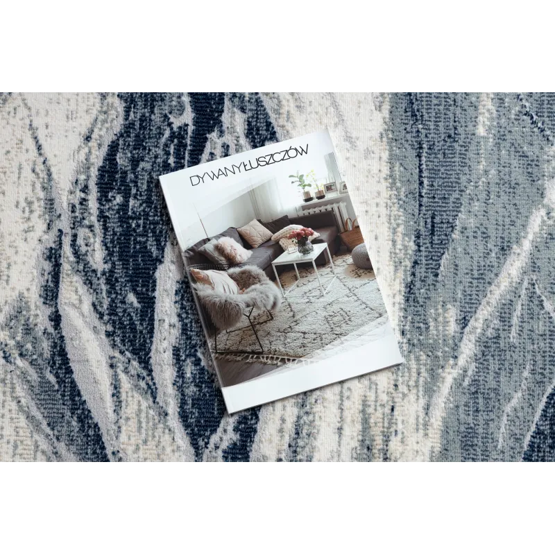 Dark blue DISTIN 0849A rug, perfect for modern living rooms