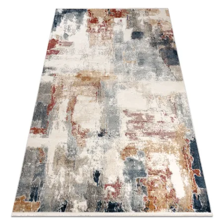 DISTIN Abstract Rug 0144B in white and pink, modern vintage style