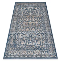 NAIN wool rug Ornament, frame, vintage 7557/51644 beige / blue