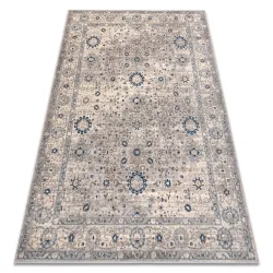 NAIN wool rug Ornament, frame 7586/51635 beige / blue