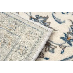 NAIN Ornament Frame Wool Rug Beige/Blue