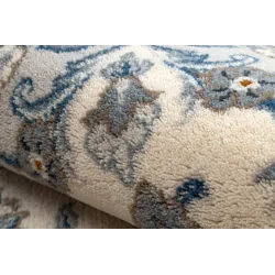 NAIN Ornament Frame Wool Rug Beige/Blue