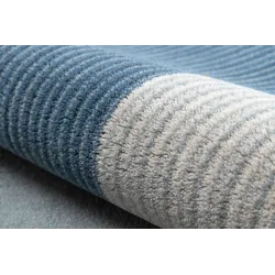 NAIN Geometric Wool Rug Beige/Blue