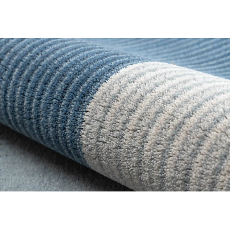 NAIN Geometric Wool Rug Beige/Blue