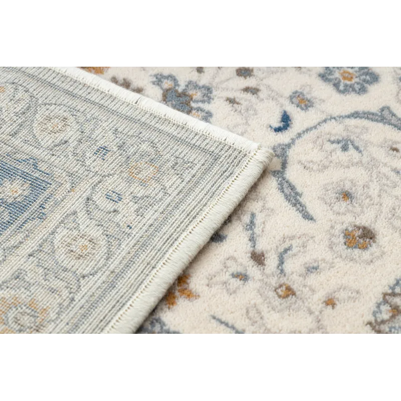 NAIN Ornament Frame Wool Rug Beige/Blue