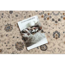 NAIN Ornament Frame Wool Rug Beige/Blue
