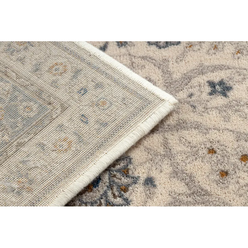 NAIN Ornament Frame Wool Rug Beige/Blue