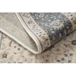 NAIN Ornament Frame Wool Rug Beige/Blue