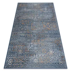 NAIN Ornament wool rug, vintage 7708/51611 blue / orange